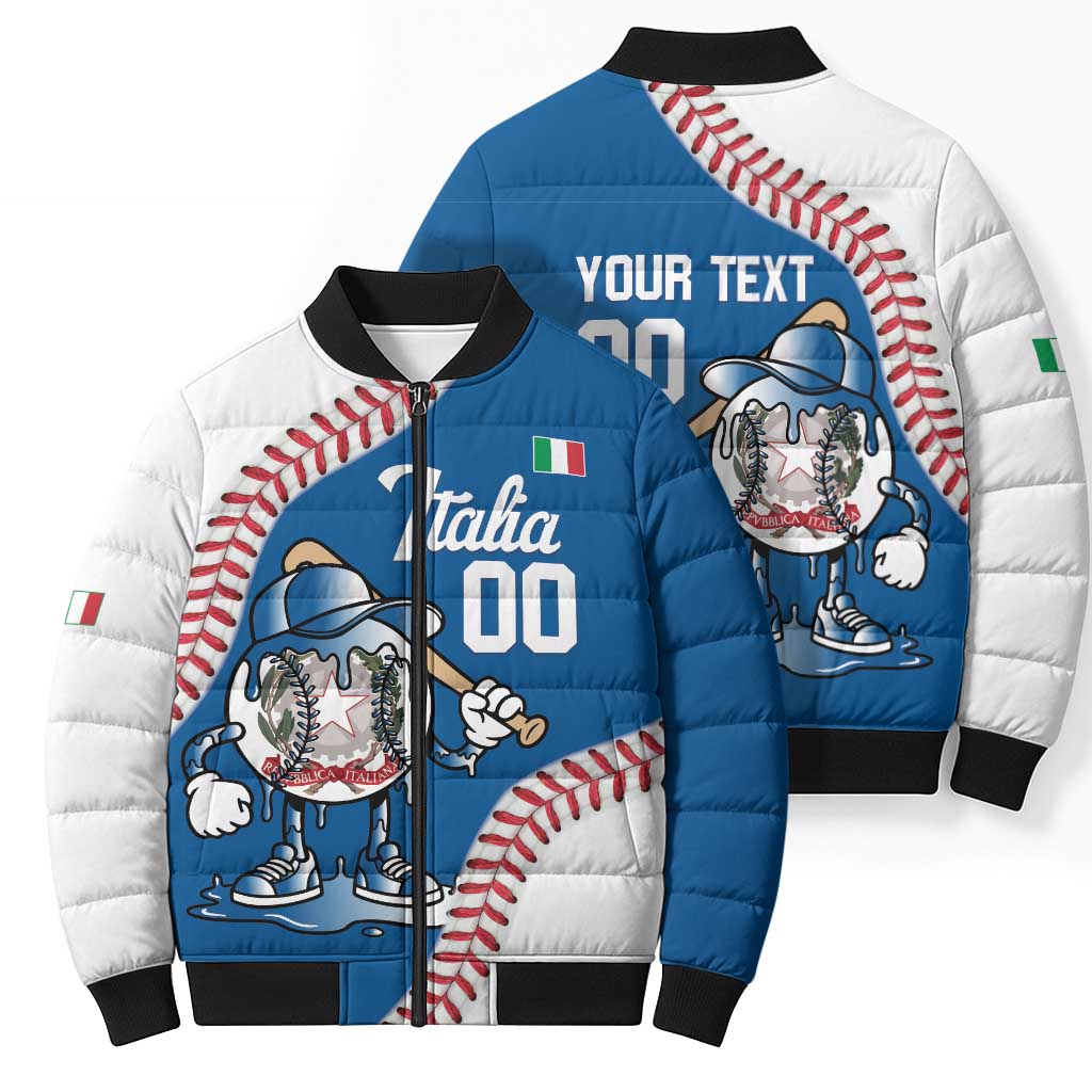 Italy 2026 Baseball Custom Bomber Puffer Jacket Go Champions Drip Style
