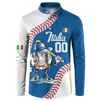 Italy 2026 Baseball Custom Button Sweatshirt Go Champions Drip Style