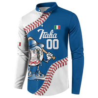 Italy 2026 Baseball Custom Button Sweatshirt Go Champions Drip Style