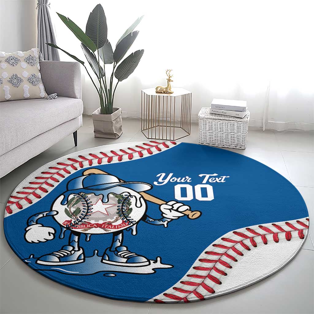 Italy 2026 Baseball Custom Round Carpet Go Champions Drip Style