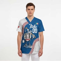 Italy 2026 Baseball Custom Scrub Top Go Champions Drip Style