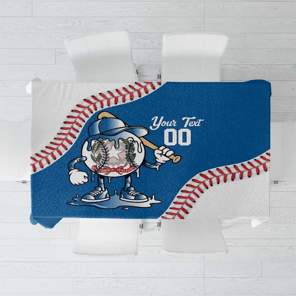 Italy 2026 Baseball Custom Tablecloth Go Champions Drip Style