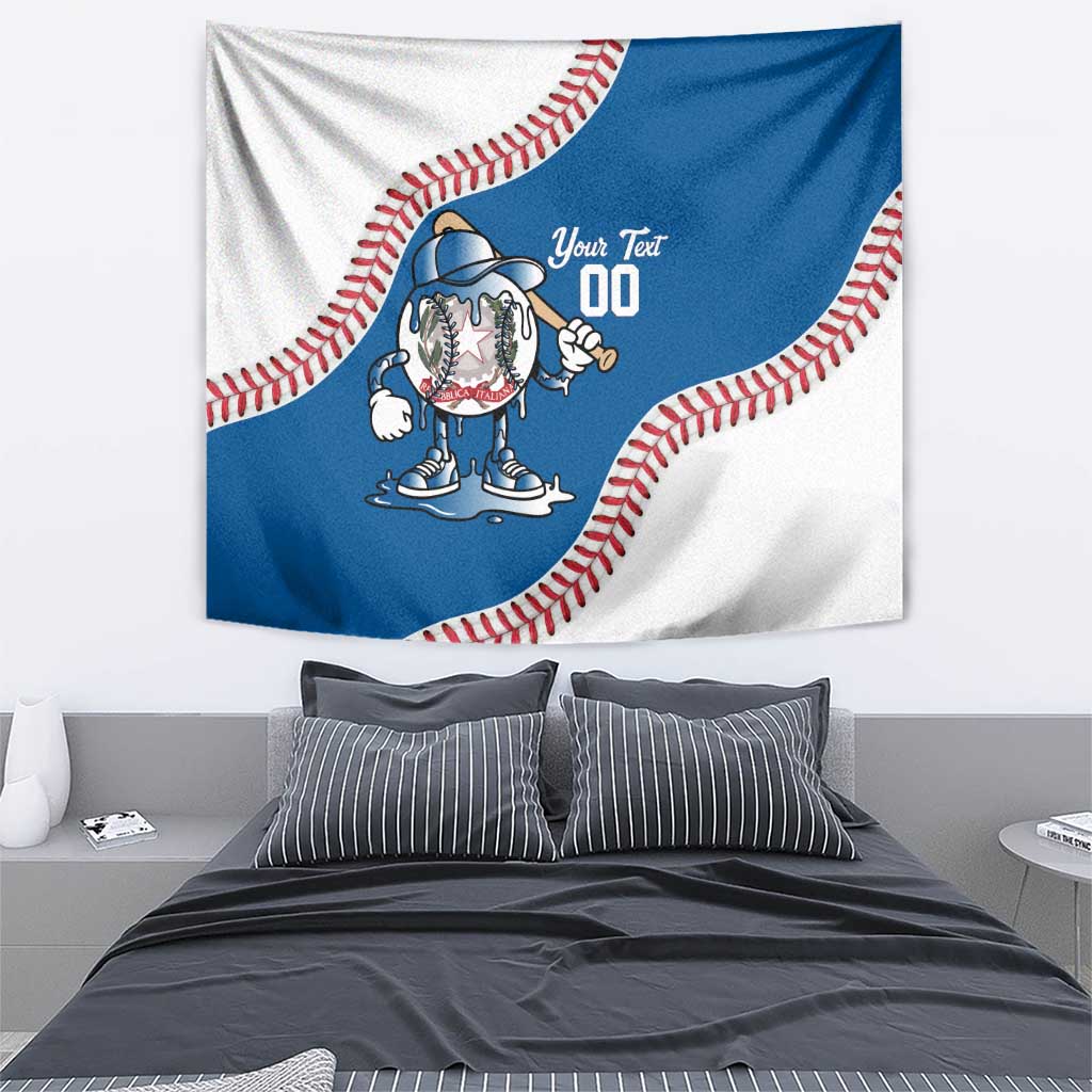 Italy 2026 Baseball Custom Tapestry Go Champions Drip Style