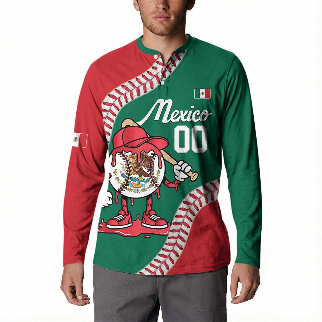 Mexico 2026 Baseball Custom Button Sweatshirt Go Champions Drip Style
