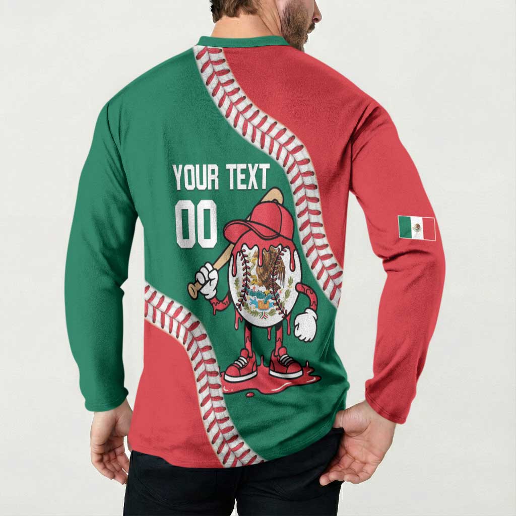 Mexico 2026 Baseball Custom Button Sweatshirt Go Champions Drip Style