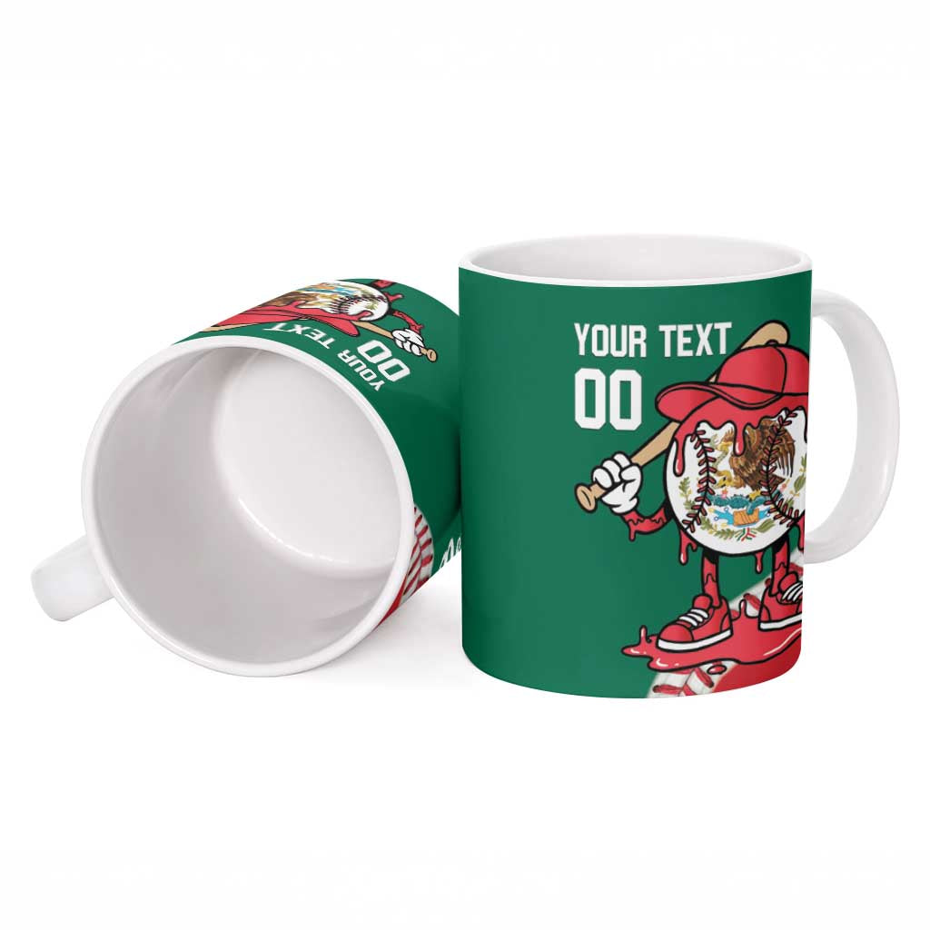 Mexico 2026 Baseball Custom Ceramic Mug Go Champions Drip Style