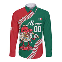 Mexico 2026 Baseball Custom Long Sleeve Button Shirt Go Champions Drip Style