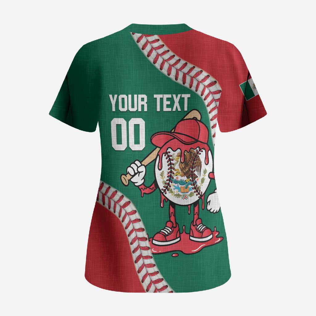 Mexico 2026 Baseball Custom Scrub Top Go Champions Drip Style
