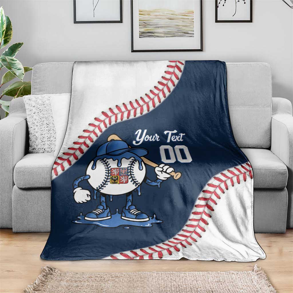 Czech Republic 2026 Baseball Custom Blanket Go Cesko Drip Style
