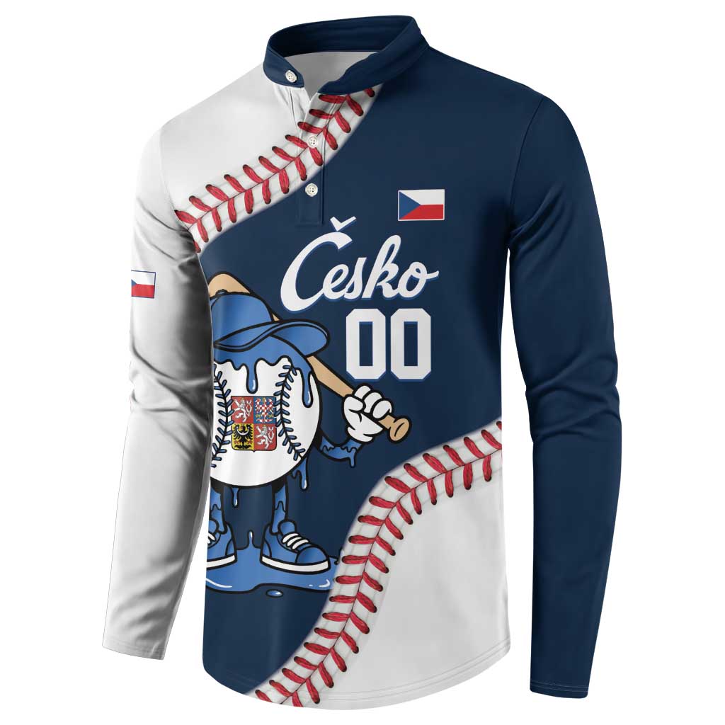 Czech Republic 2026 Baseball Custom Button Sweatshirt Go Cesko Drip Style