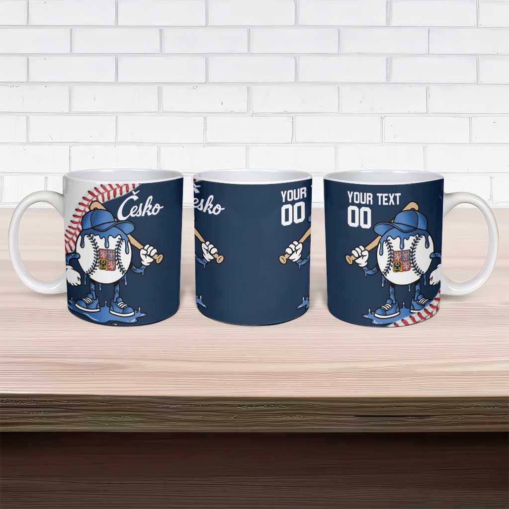 Czech Republic 2026 Baseball Custom Ceramic Mug Go Cesko Drip Style