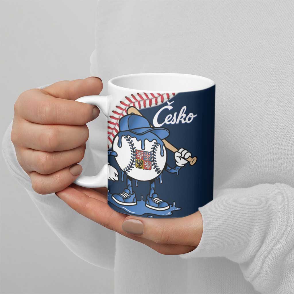 Czech Republic 2026 Baseball Custom Ceramic Mug Go Cesko Drip Style