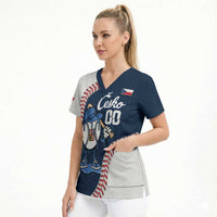 Czech Republic 2026 Baseball Custom Scrub Top Go Cesko Drip Style