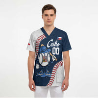 Czech Republic 2026 Baseball Custom Scrub Top Go Cesko Drip Style
