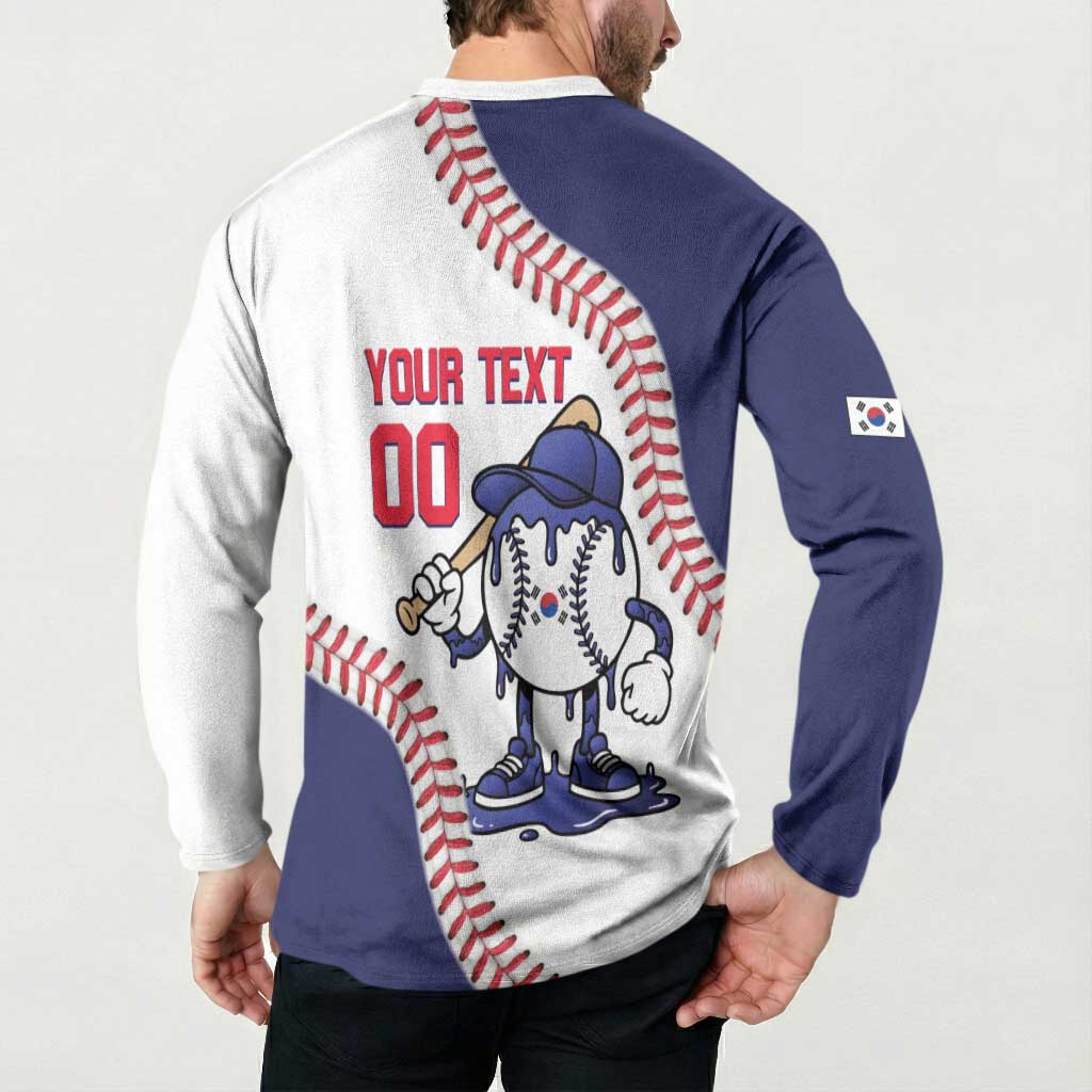 South Korea 2026 Baseball Custom Button Sweatshirt Go Champions Drip Style