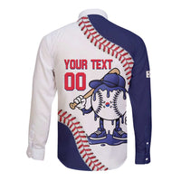 South Korea 2026 Baseball Custom Long Sleeve Button Shirt Go Champions Drip Style