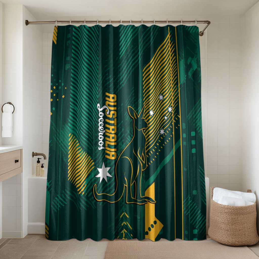 Australia Socceroos 2026 Custom Bathroom Set Go Aussie Kangaroo National Color