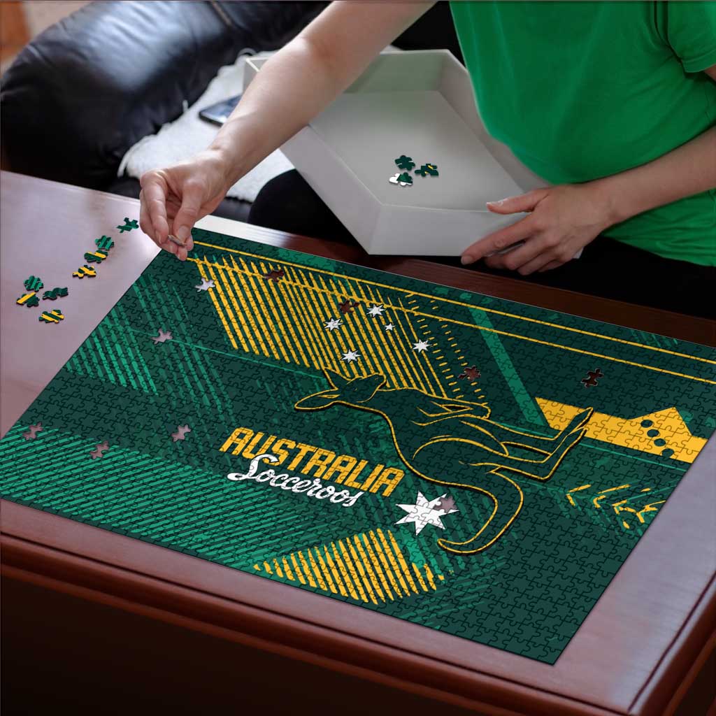 Australia Socceroos 2026 Custom Puzzle Go Aussie Kangaroo National Color