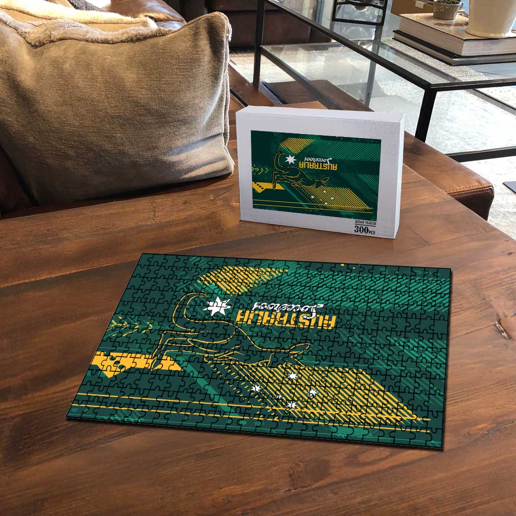 Australia Socceroos 2026 Custom Puzzle Go Aussie Kangaroo National Color