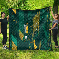 Australia Socceroos 2026 Custom Quilt Go Aussie Kangaroo National Color