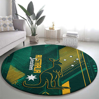 Australia Socceroos 2026 Custom Round Carpet Go Aussie Kangaroo National Color