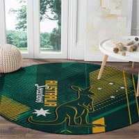 Australia Socceroos 2026 Custom Round Carpet Go Aussie Kangaroo National Color