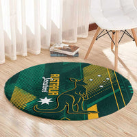 Australia Socceroos 2026 Custom Round Carpet Go Aussie Kangaroo National Color