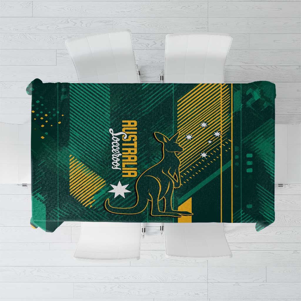 Australia Socceroos 2026 Custom Tablecloth Go Aussie Kangaroo National Color