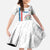 Custom Paraguay Football Family Matching Short Sleeve Bodycon Dress and Hawaiian Shirt Vamos Albirroja