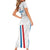 Custom Paraguay Football Family Matching Short Sleeve Bodycon Dress and Hawaiian Shirt Vamos Albirroja