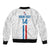 Custom Paraguay Football Sleeve Zip Bomber Jacket Vamos Albirroja