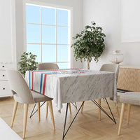 Custom Paraguay Football Tablecloth Vamos Albirroja