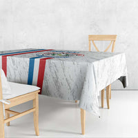Custom Paraguay Football Tablecloth Vamos Albirroja