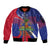 Personalised Haiti Flag Day Sleeve Zip Bomber Jacket Lest Us Remember Our Heroes - Wonder Print Shop