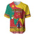 Personalised Cameroon National Day Baseball Jersey Cameroun Coat Of Arms With Atoghu Pattern - Wonder Print Shop