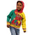 Personalised Cameroon National Day Kid Hoodie Cameroun Coat Of Arms With Atoghu Pattern - Wonder Print Shop