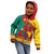 Personalised Cameroon National Day Kid Hoodie Cameroun Coat Of Arms With Atoghu Pattern - Wonder Print Shop