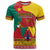 Personalised Cameroon National Day T Shirt Cameroun Coat Of Arms With Atoghu Pattern - Wonder Print Shop