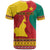 Personalised Cameroon National Day T Shirt Cameroun Coat Of Arms With Atoghu Pattern - Wonder Print Shop