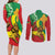 Ethiopia National Day Couples Matching Long Sleeve Bodycon Dress and Long Sleeve Button Shirt Ethiopia Lion of Judah African Pattern