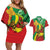 Ethiopia National Day Couples Matching Off Shoulder Short Dress and Hawaiian Shirt Ethiopia Lion of Judah African Pattern - Wonder Print Shop