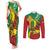 Ethiopia National Day Couples Matching Tank Maxi Dress and Long Sleeve Button Shirt Ethiopia Lion of Judah African Pattern - Wonder Print Shop