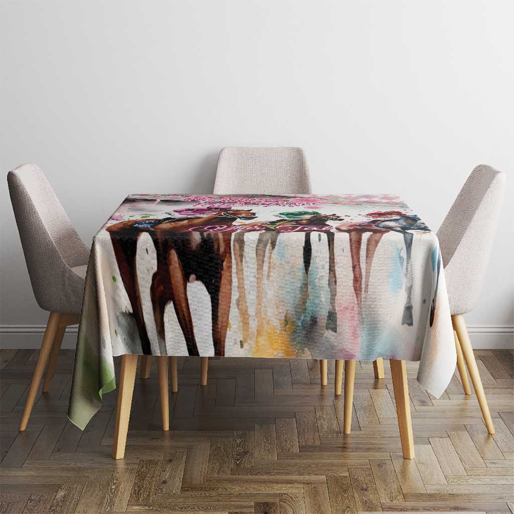 Personalized Kentucky Horse Racing Tablecloth 151st Anniversary Run For The Roses