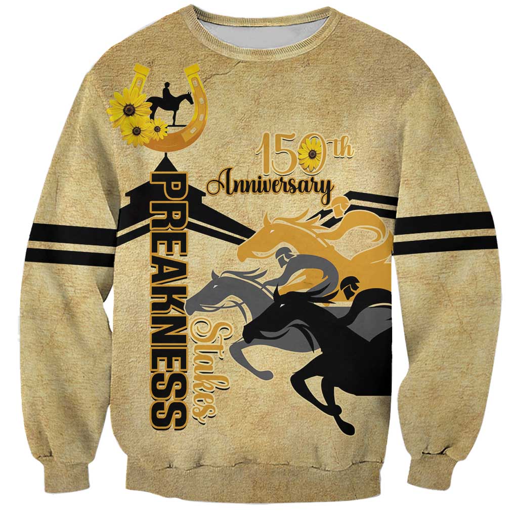 Personalized Preakness Horse Racing Sweatshirt 150th Anniversary Run For The Black-Eyed Susans