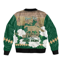 Personalized Belmont Horse Racing Bomber Jacket 157th Anniversary Run For The Carnations