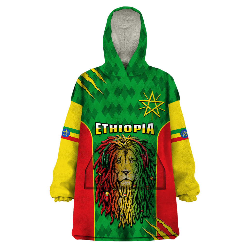 personalised-ethiopia-wearable-blanket-hoodie-mens-dreadlock-rasta-lion-headphones