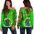 Polynesian Pride Cook Islands Off Shoulder Sweater Kuki Airani Coat Of Arms - Wonder Print Shop