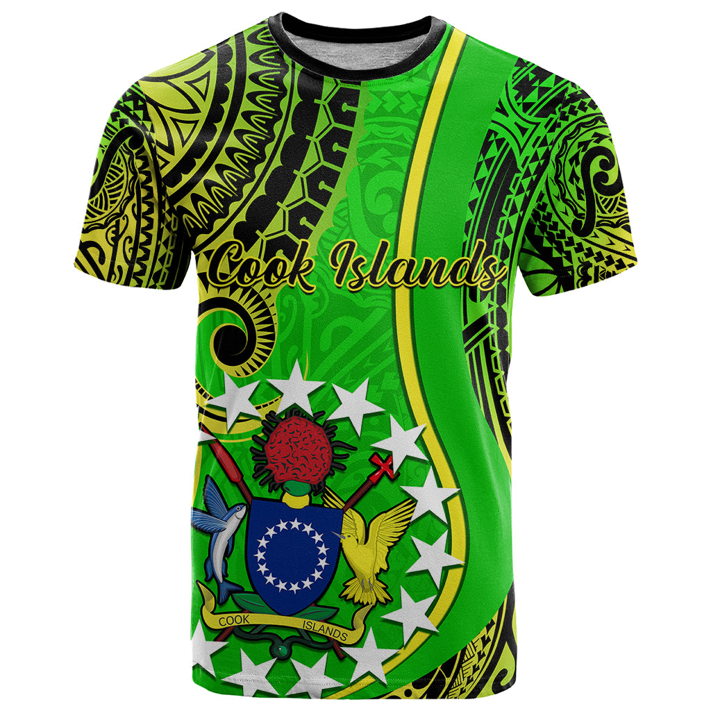 Polynesian Pride Cook Islands T Shirt Kuki Airani Coat Of Arms - Wonder Print Shop