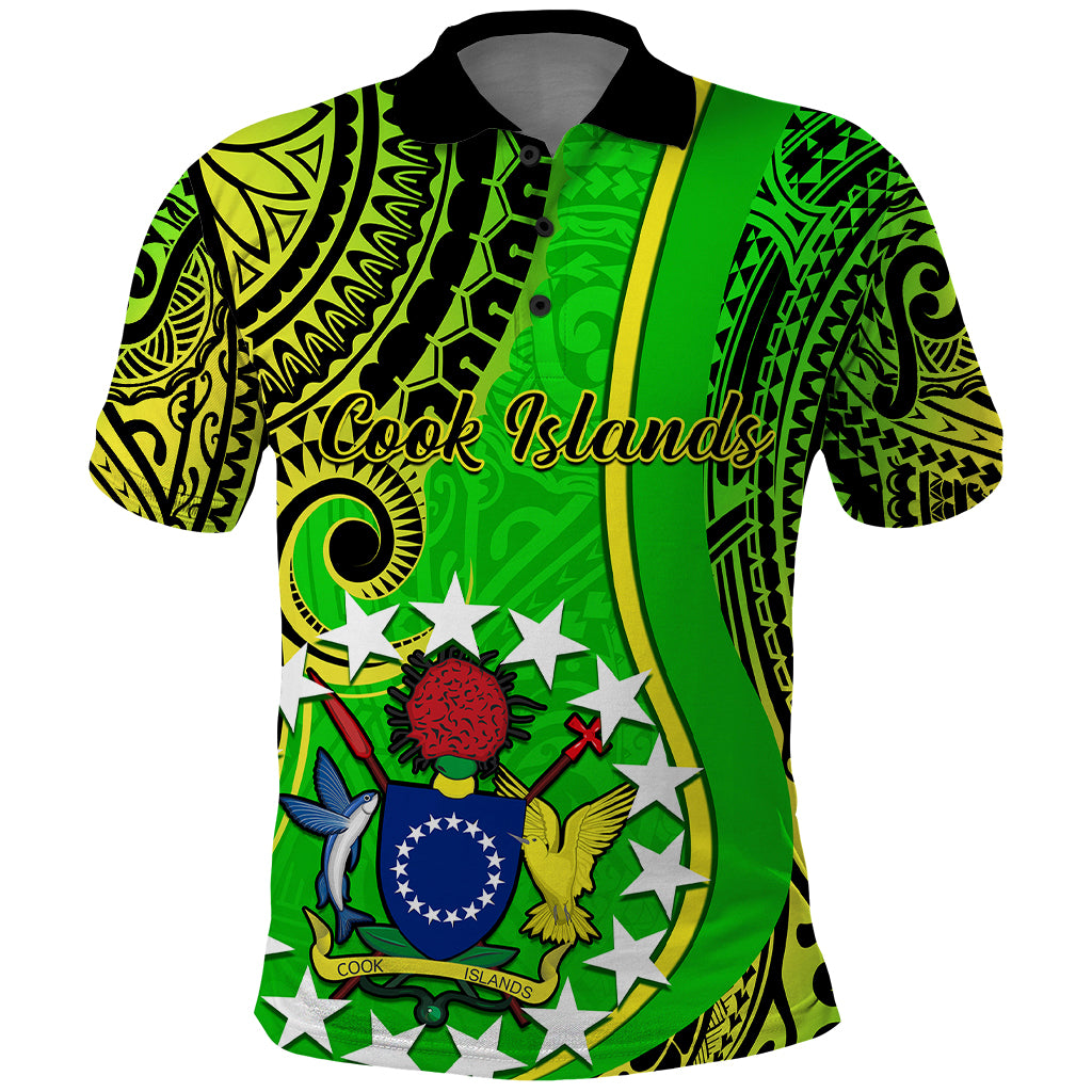 Custom Cook Islands Polo Shirt Kuki Airani Coat Of Arms - Wonder Print Shop