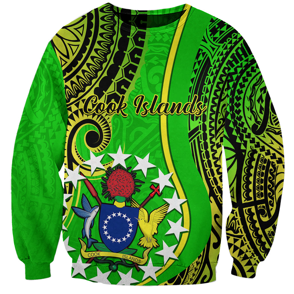 Personalised Cook Islands Sweatshirt Kuki Airani Coat Of Arms - Wonder Print Shop